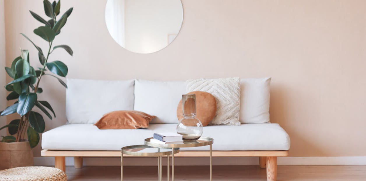 orange living room