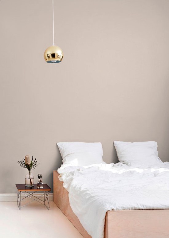 pale pink bedroom wall