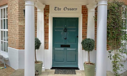 blue front door