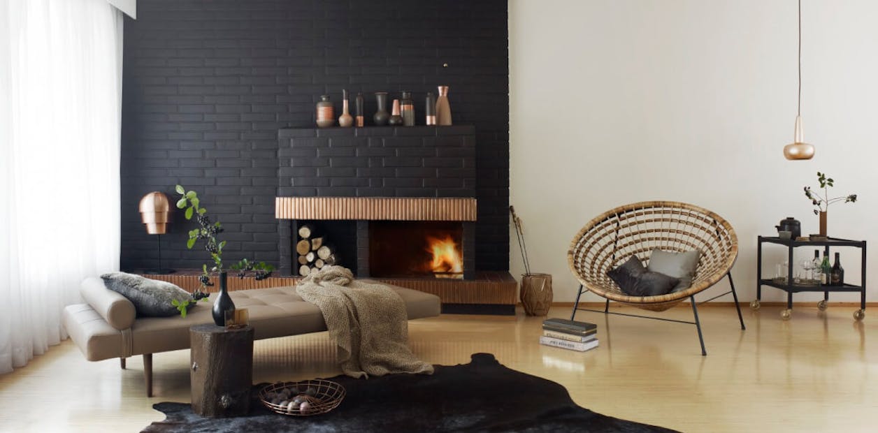 Black and white living room