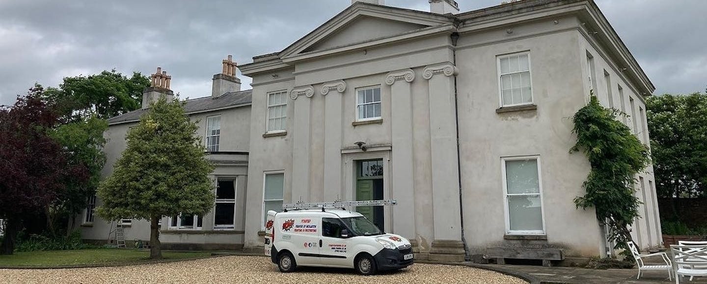 horizontal view of a historic building