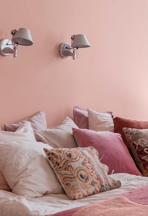 wall painted in Magnolia pink