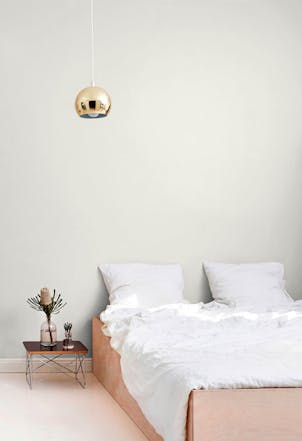 delicate white-grey shade in a bedroom