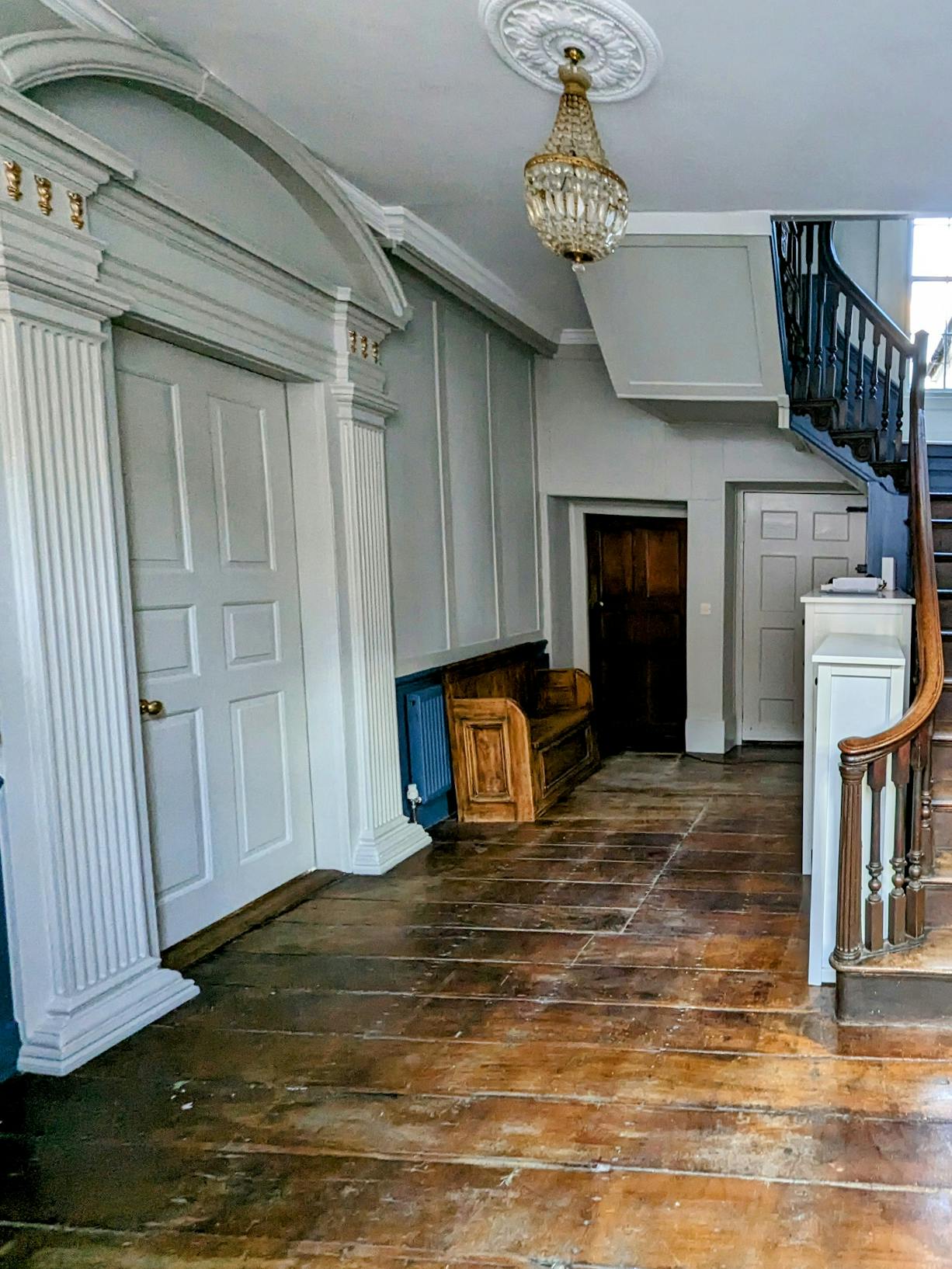 hallway to home after being painted