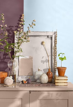 purple and blue wall