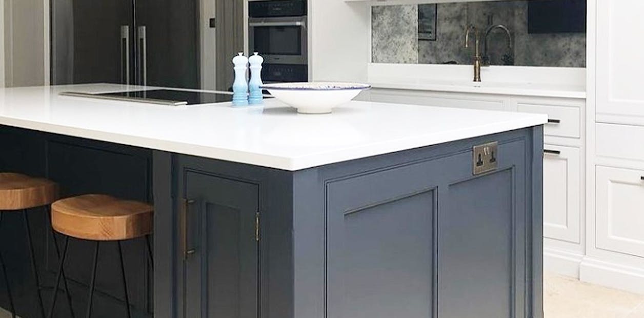 deep blue kitchen cabinets