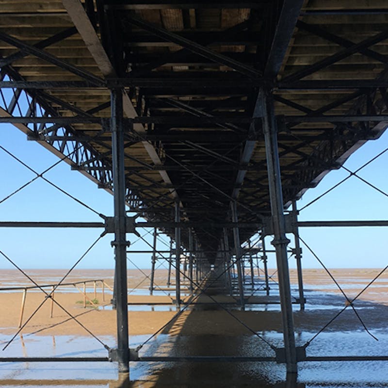 Southport Pier from the bottom