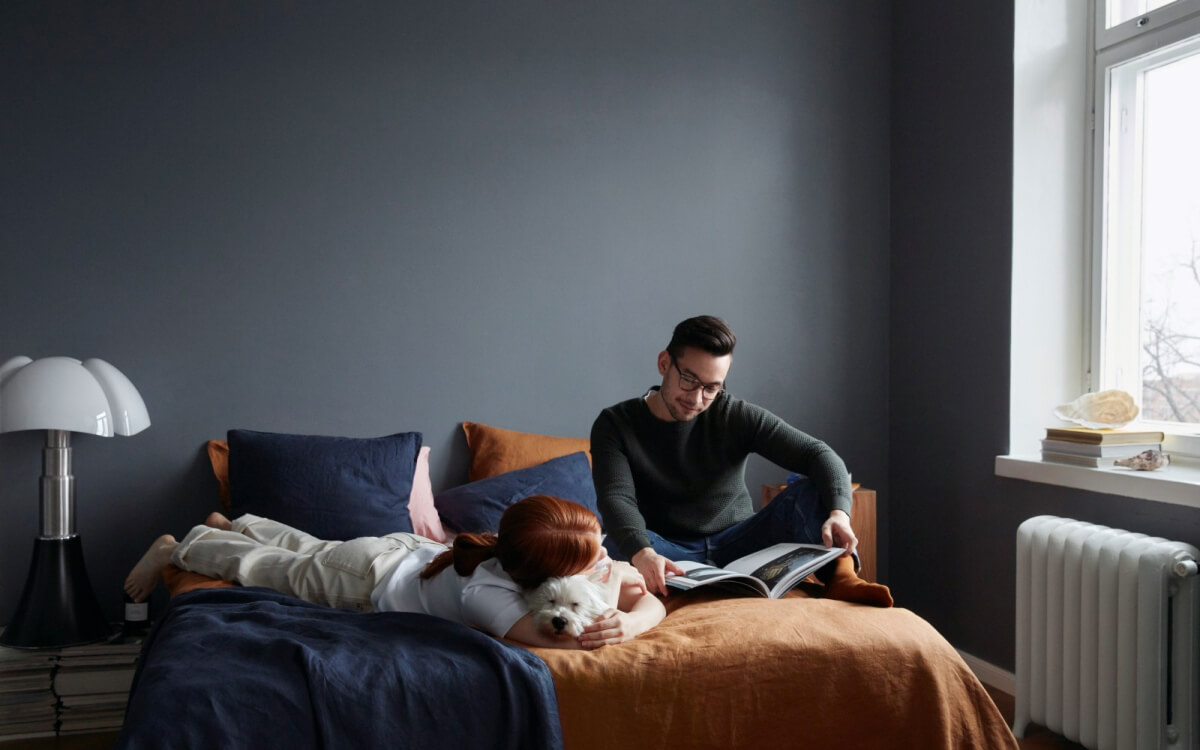 Navy Bedroom Feature Wall Inspiration