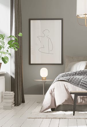 dark greige bedroom wall