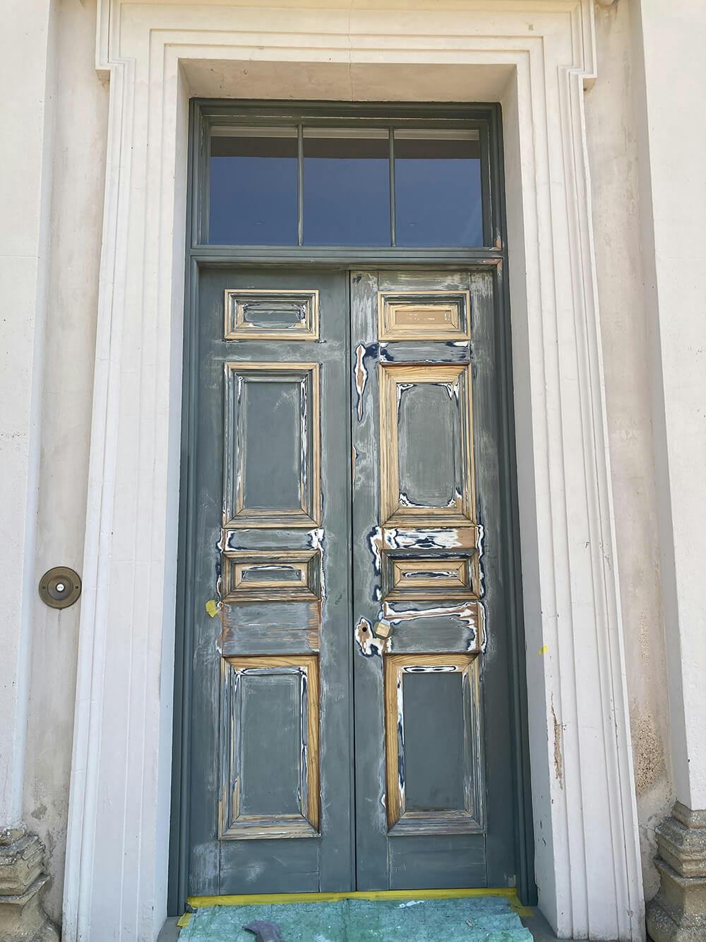 prep of large front door
