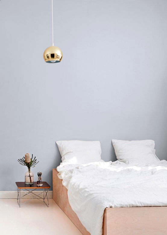 pale purple bedroom wall