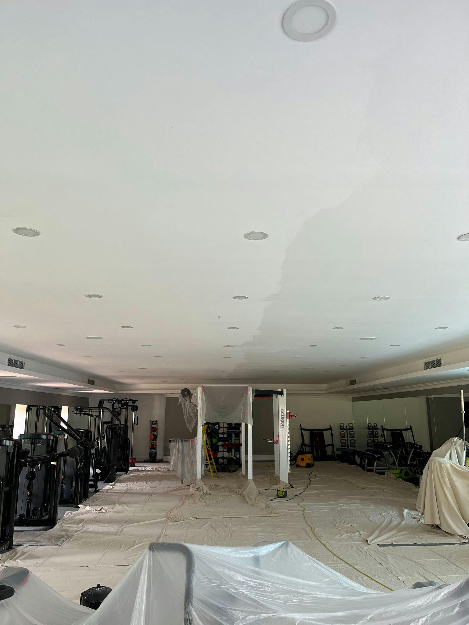 gym during painting