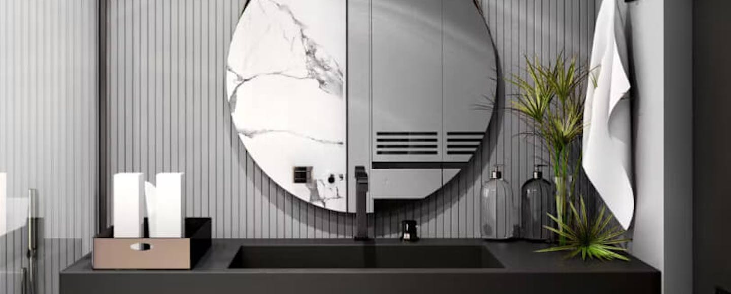 modern grey bathroom