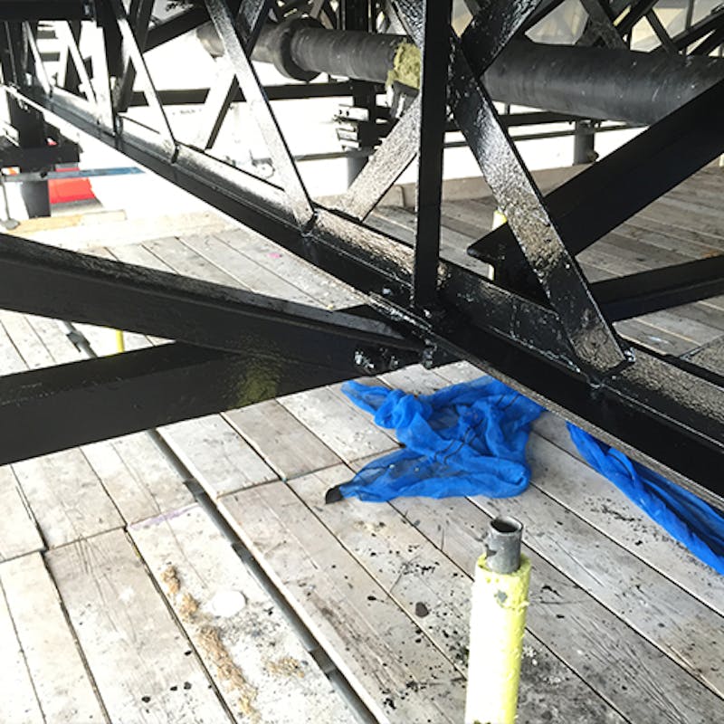 Southport Pier being worked on