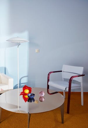 light blue bedroom wall