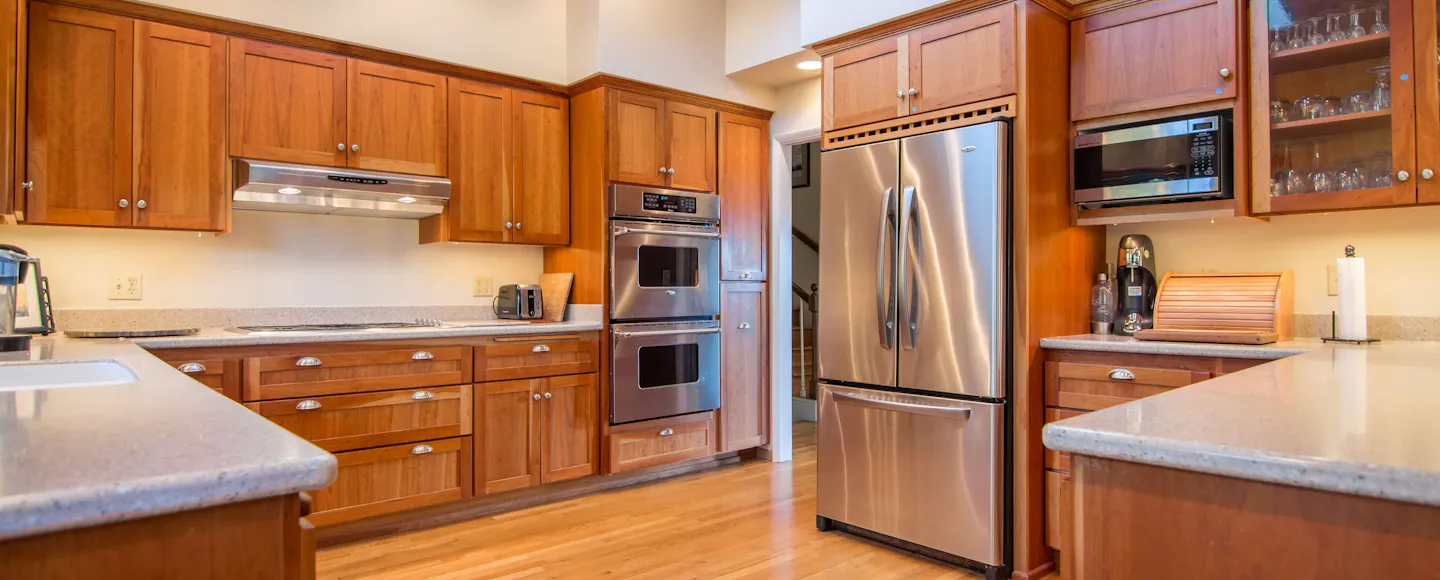 kitchen with oak units