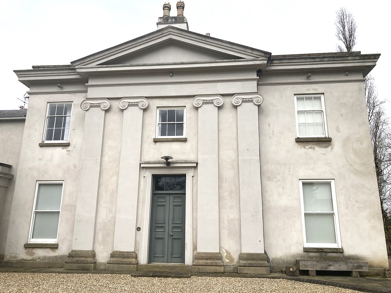 horizontal view of a historic building before image