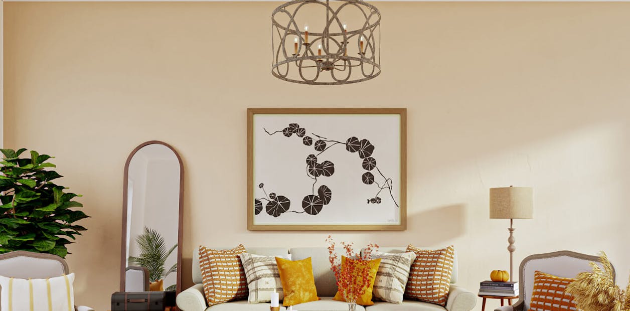 Yellow living room paint