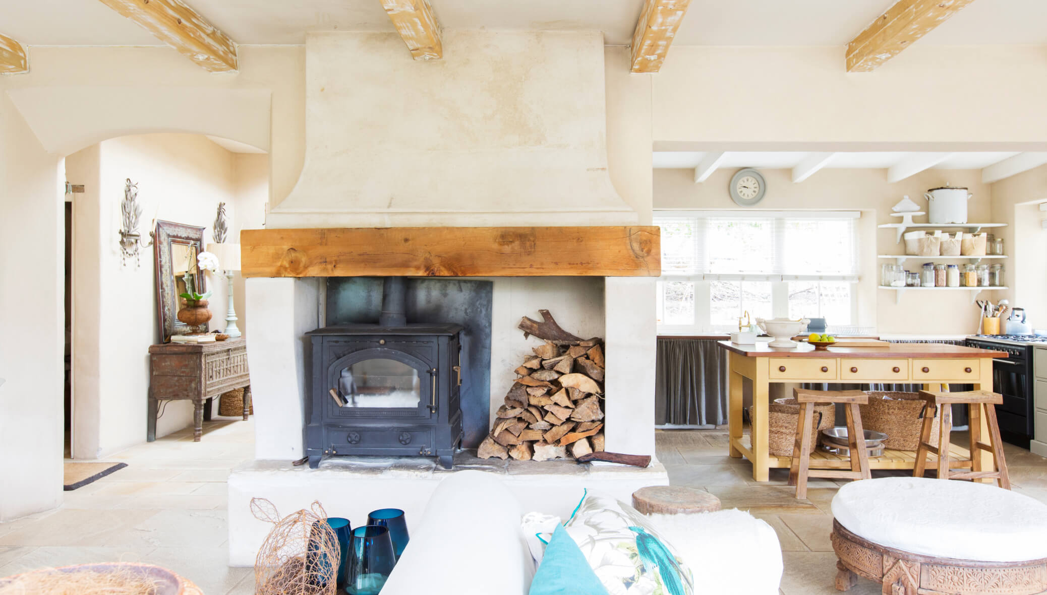 inviting and open rustic space