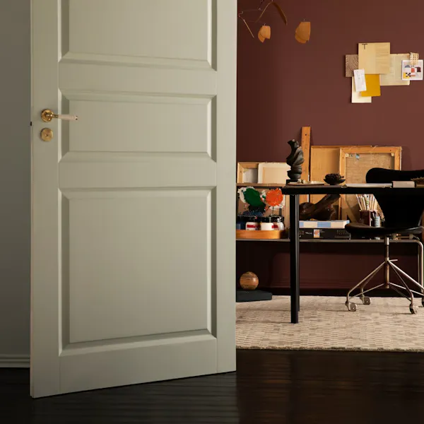 Room painted with Tikkurila's Sea Smoke X447
