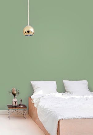 muted green wall