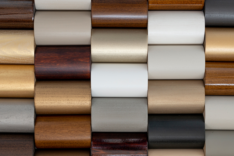 Wood finish swatches