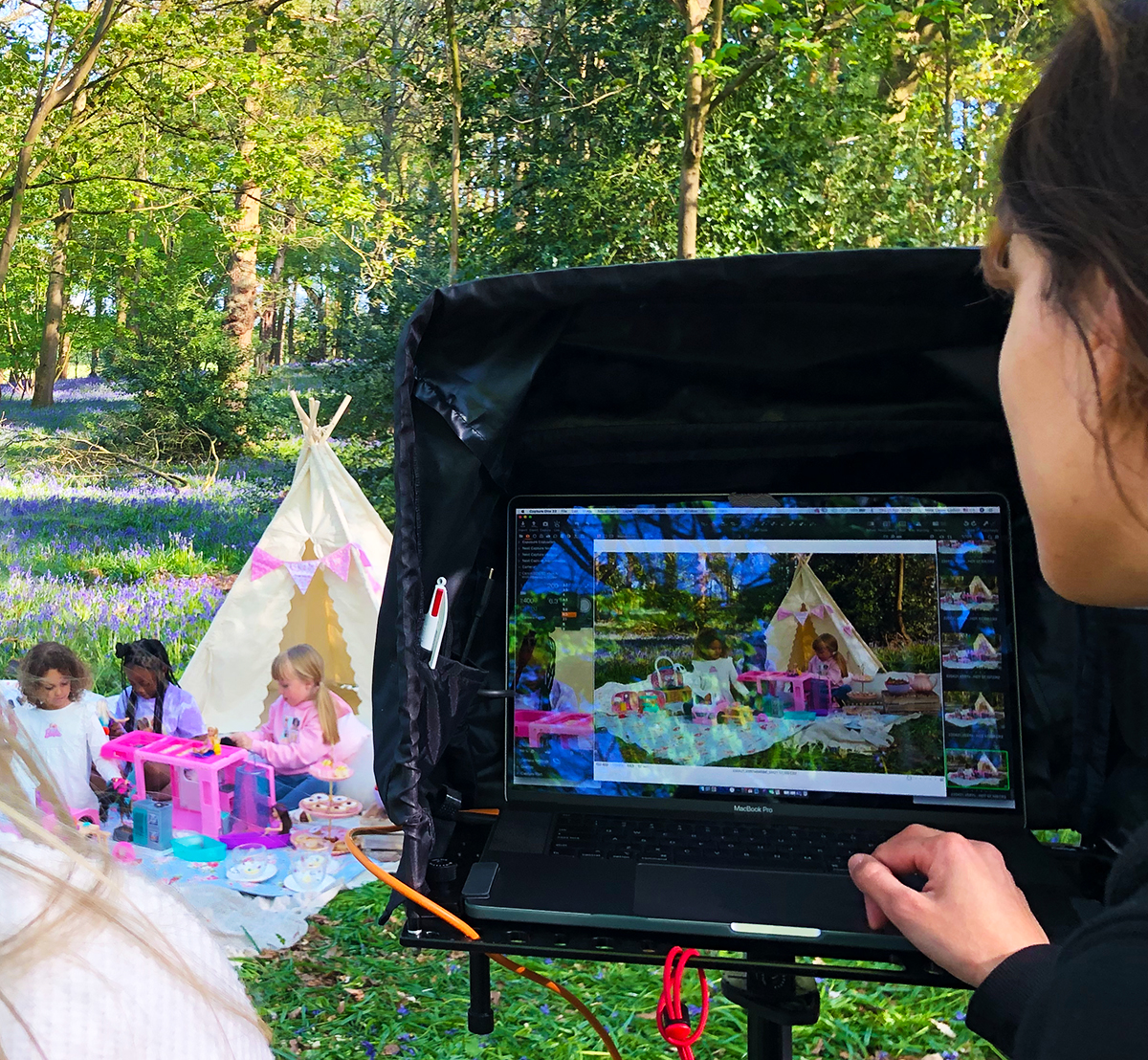 Behind the scenes of a Barbie photoshoot