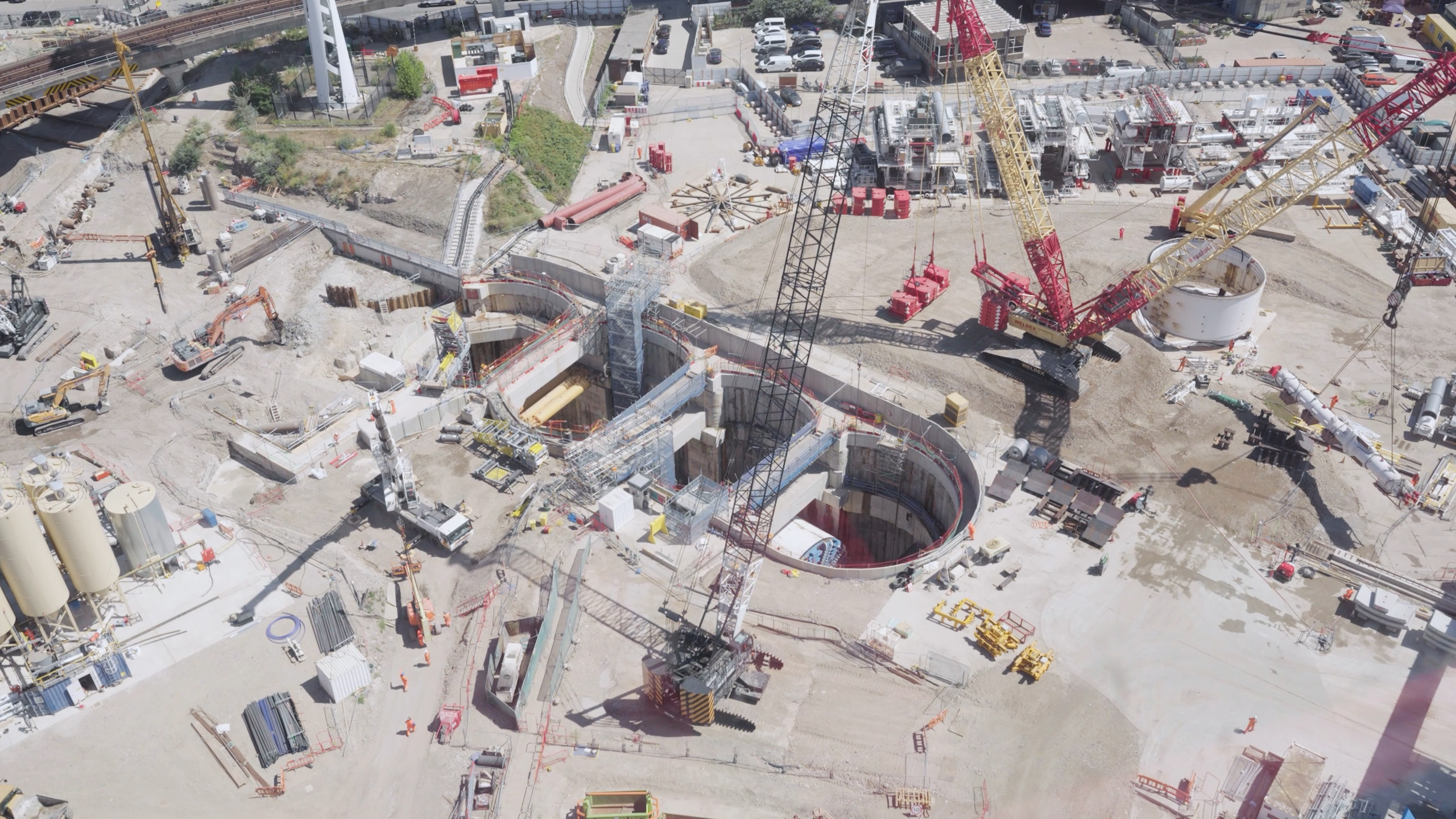 Aerial photography of a construction site