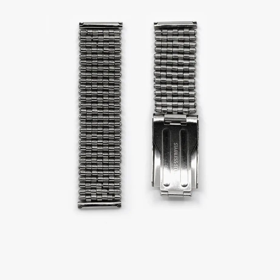 22mm Retro Beads Of Rice Stainless Steel Bracelet