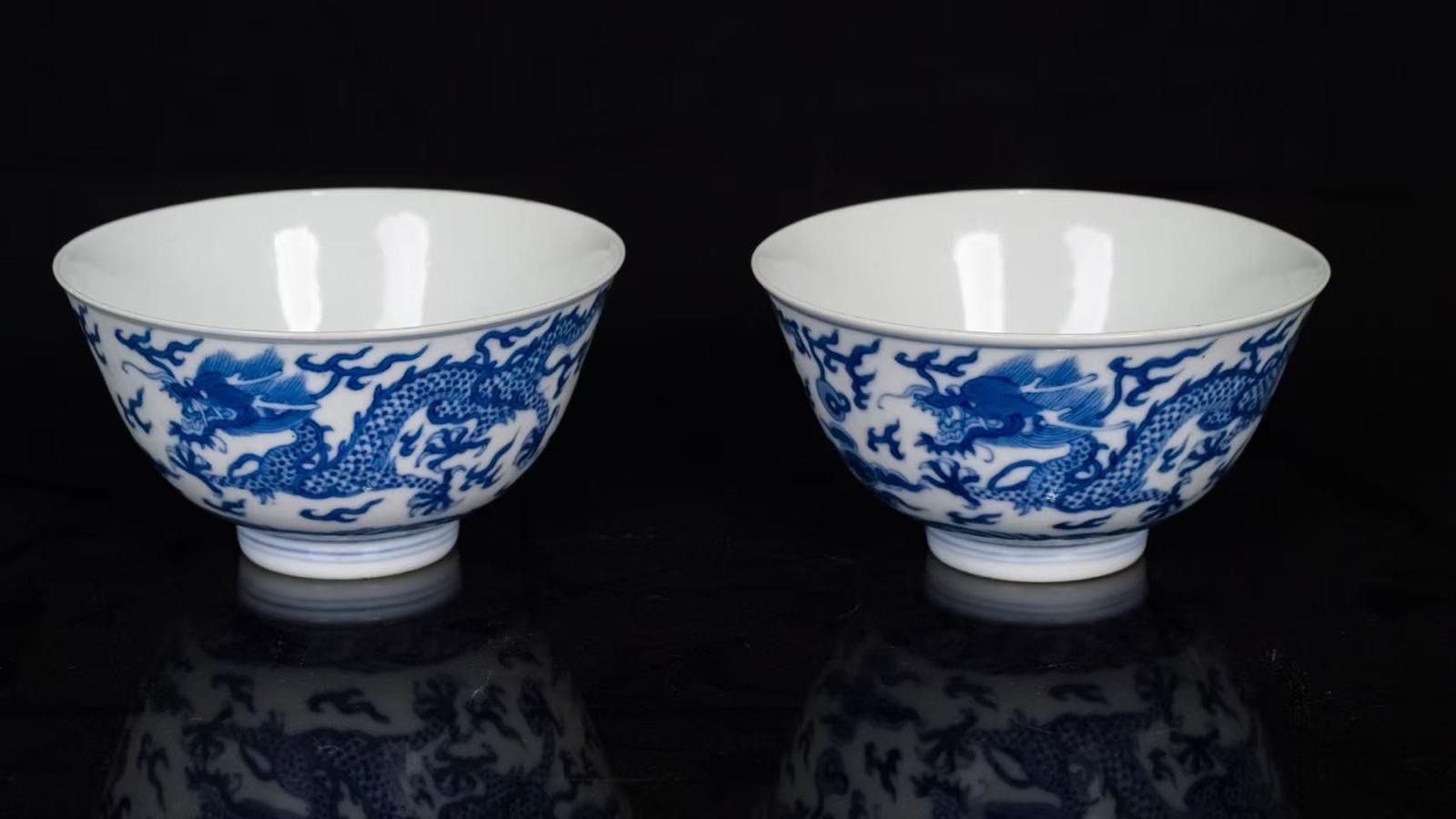 Blue and white porcelain bowls