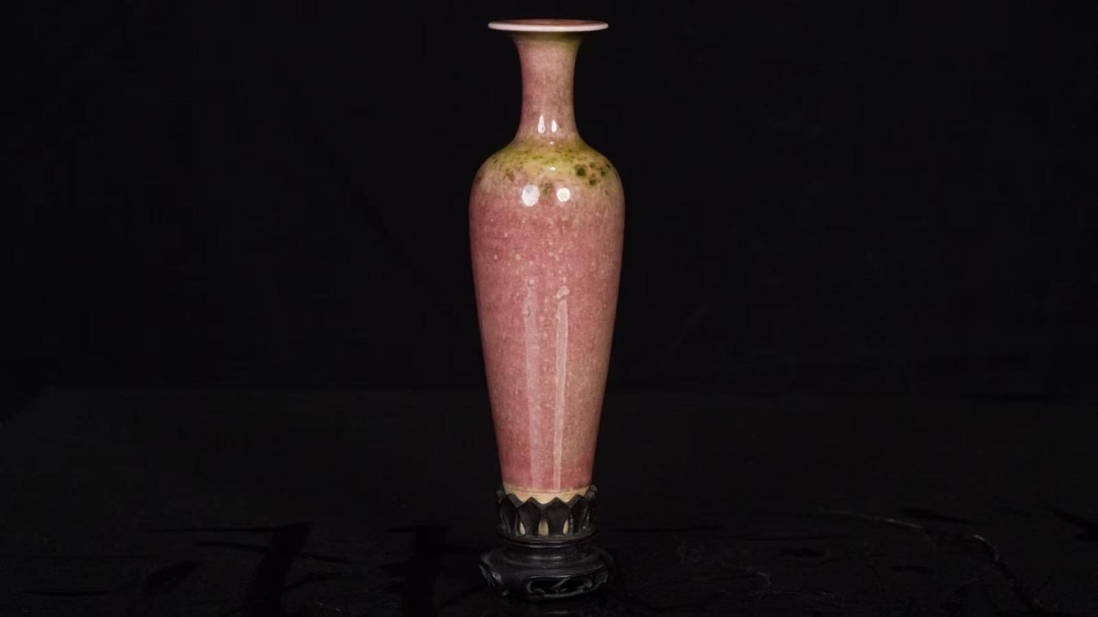 Pink porcelain vase