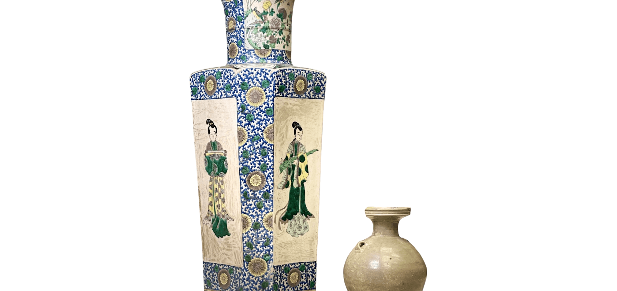 19th-century Qing Dynasty Famille Verte Vase
