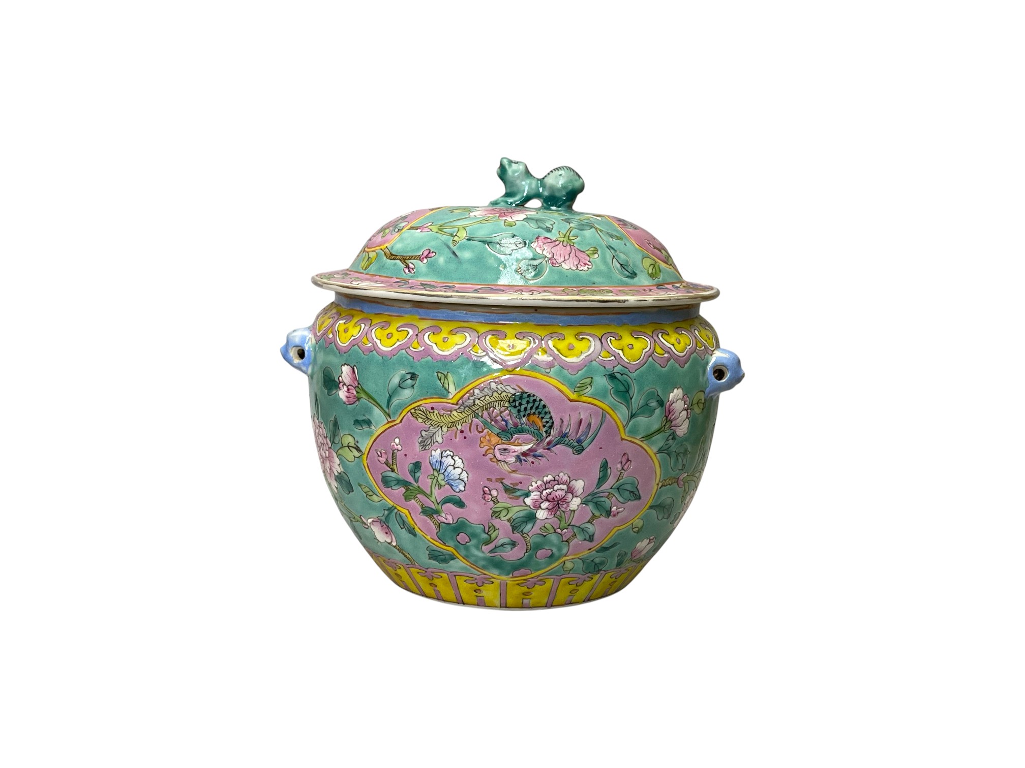 Qing Dynasty Nyonya Kamcheng (Covered Porcelain Jar) 清代 娘惹陶瓷甘清罐
