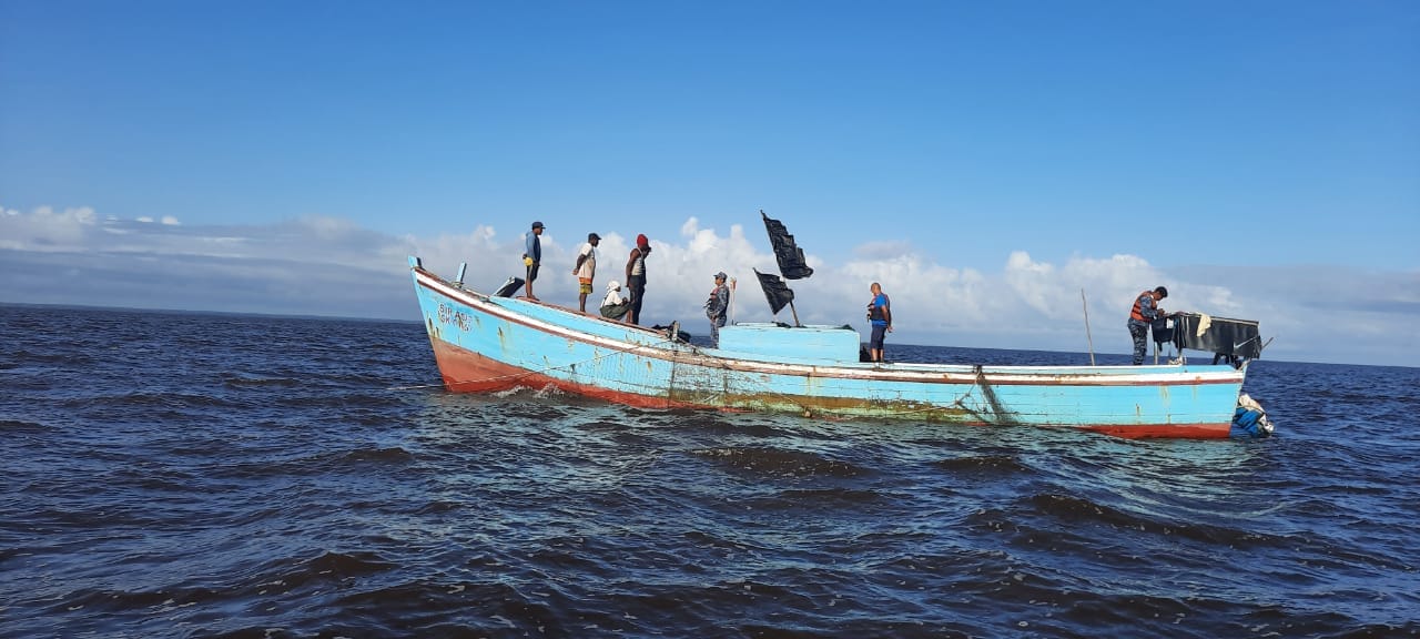 Coast Guard and Navy intercept 3 fishing boats