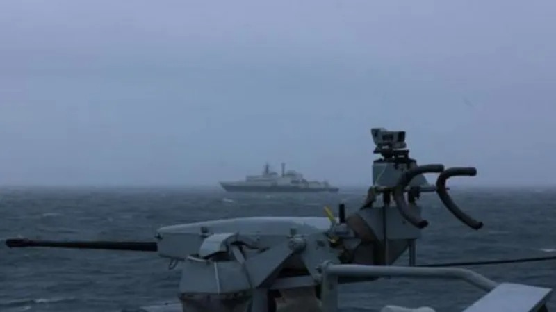 Russian spy ship pointed lasers at RAF pilots tracking it, says UK