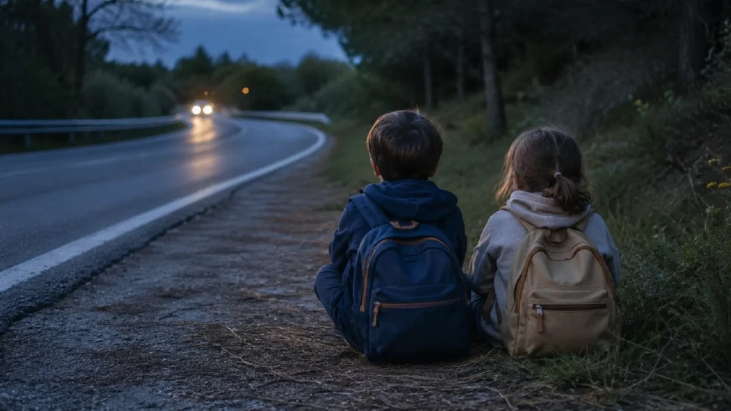 Twee jonge kinderen 'schreeuwend en huilend' achtergelaten langs ...