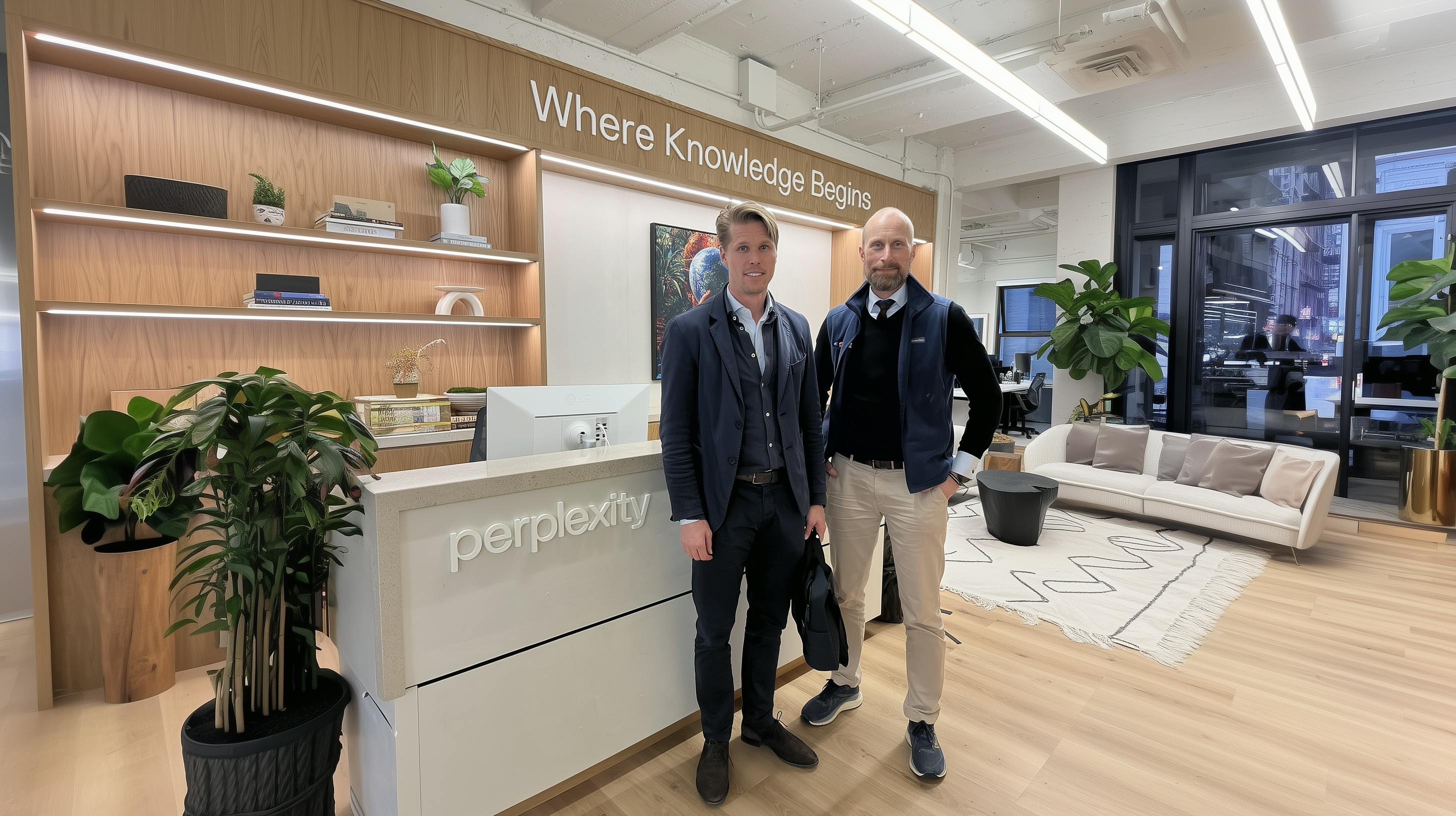 Carl och Erik på besök hos Perplexity