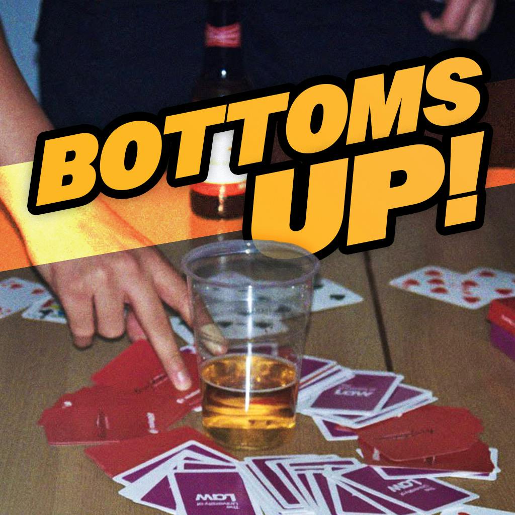 Spotify playlist cover for the playlist "Bottoms up"