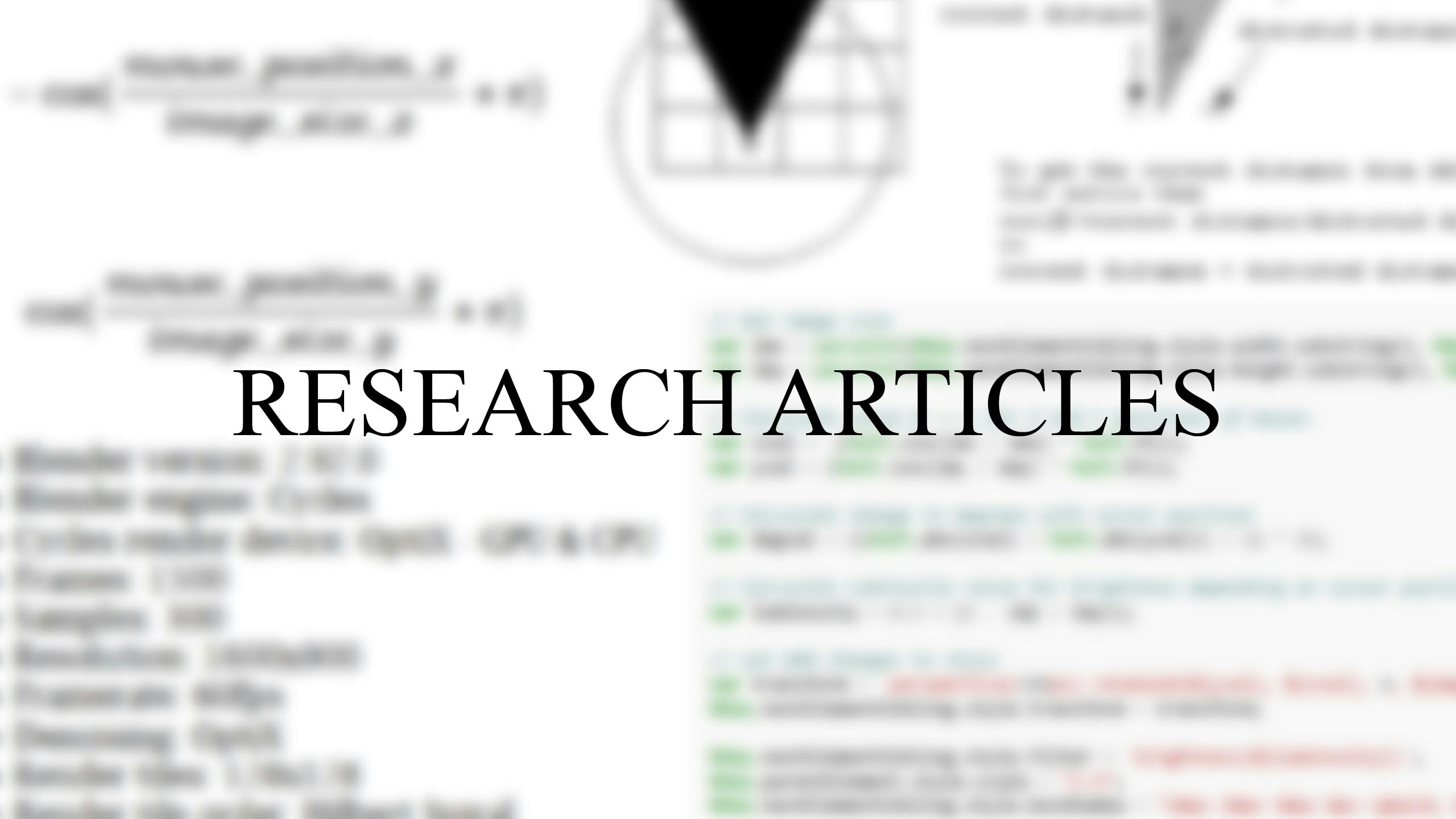 Research articles cover art