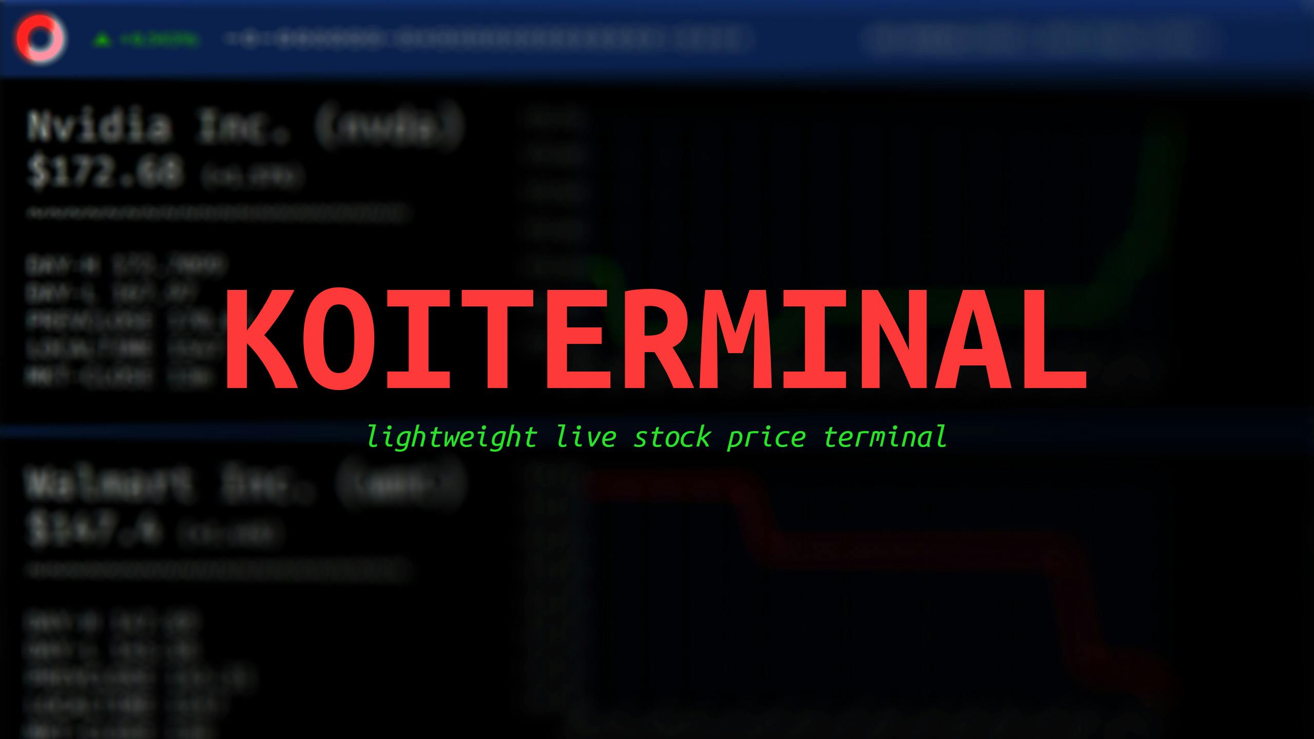 Koiterminal - Lightweight live stock price terminal