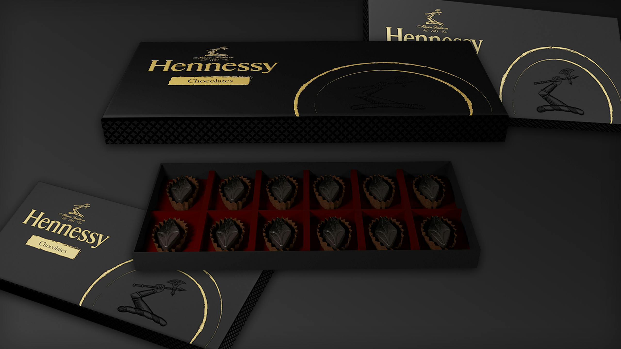 Hennessy chocolates concept artwork