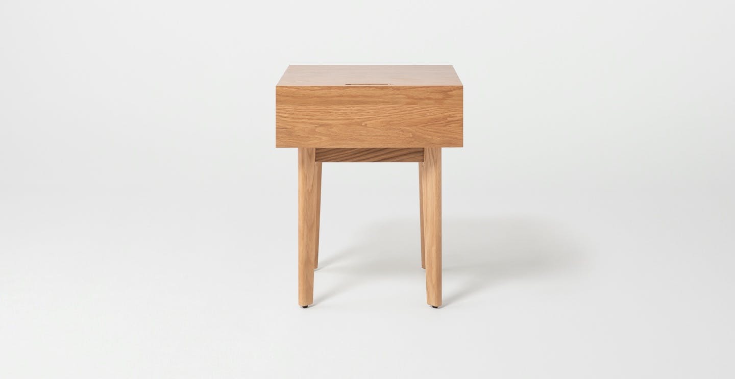 Nook Nightstand Solid Wood Bedside Table Tuft & Needle
