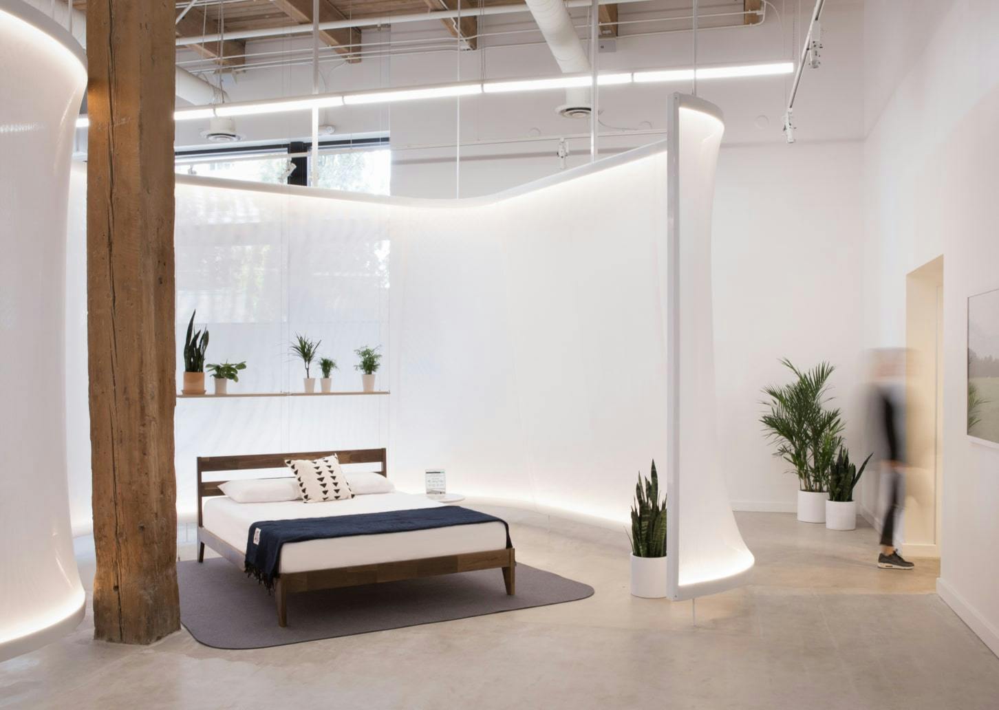 Interior shot of Tuft and Needle retail location