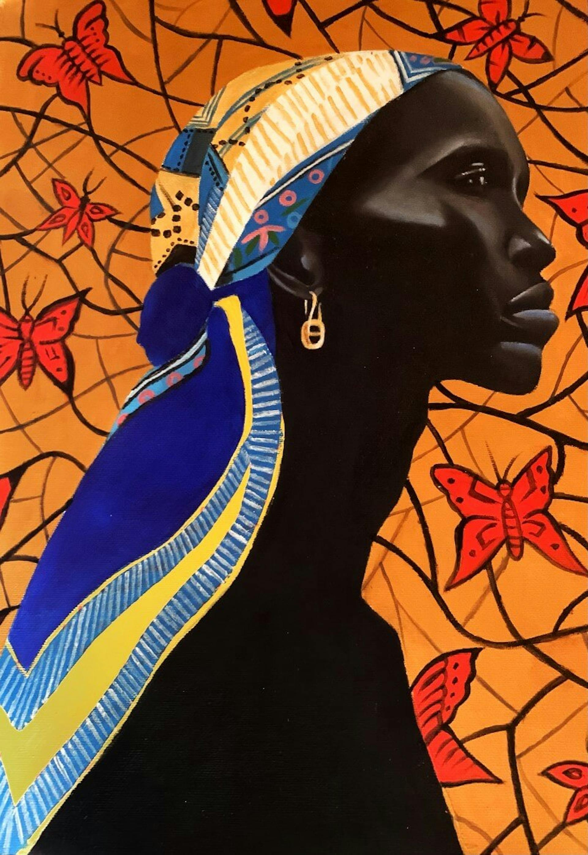 An African woman artwork