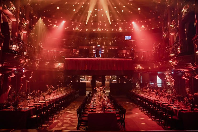 old theatre dressed for dining