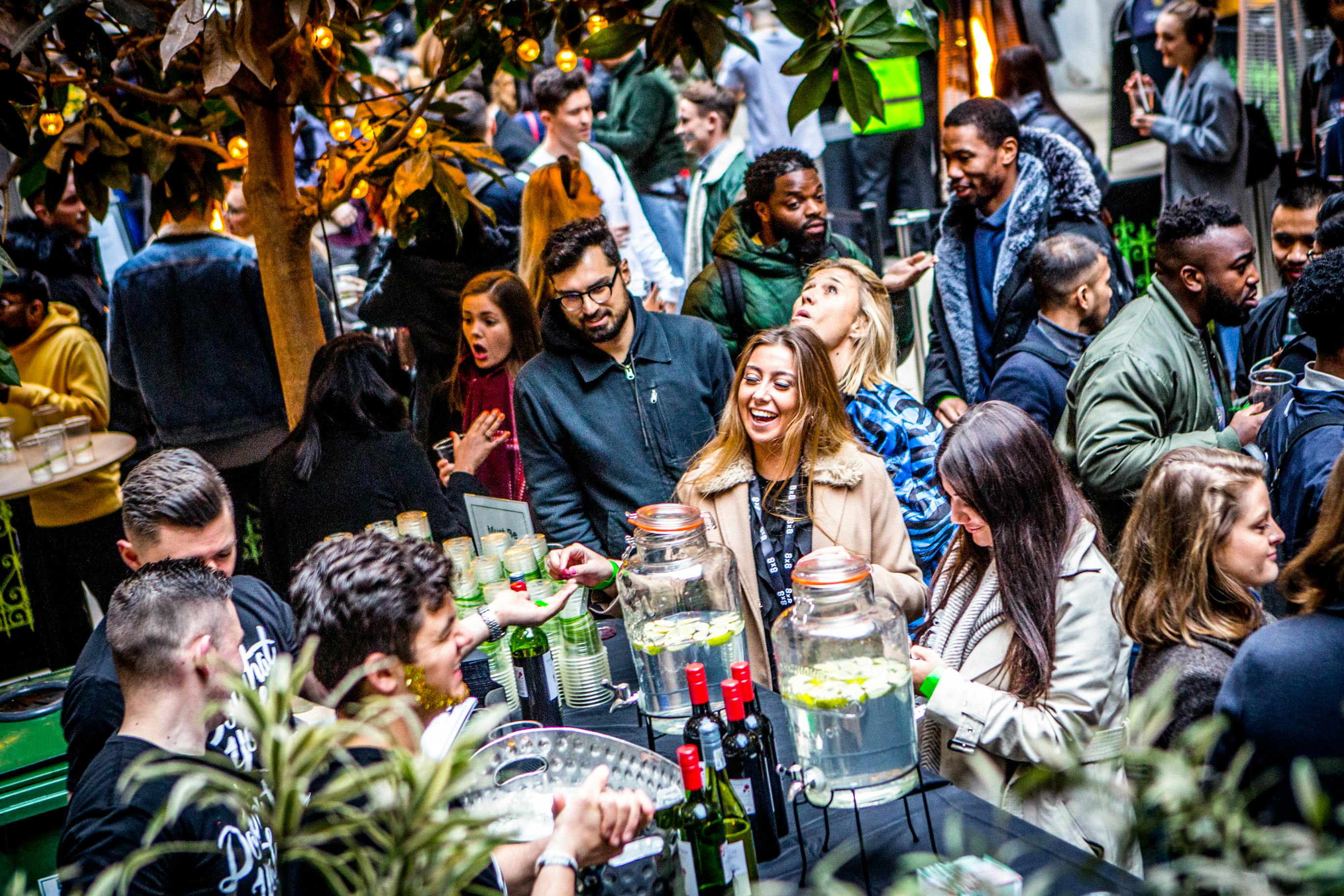 Outdoor bar at a party