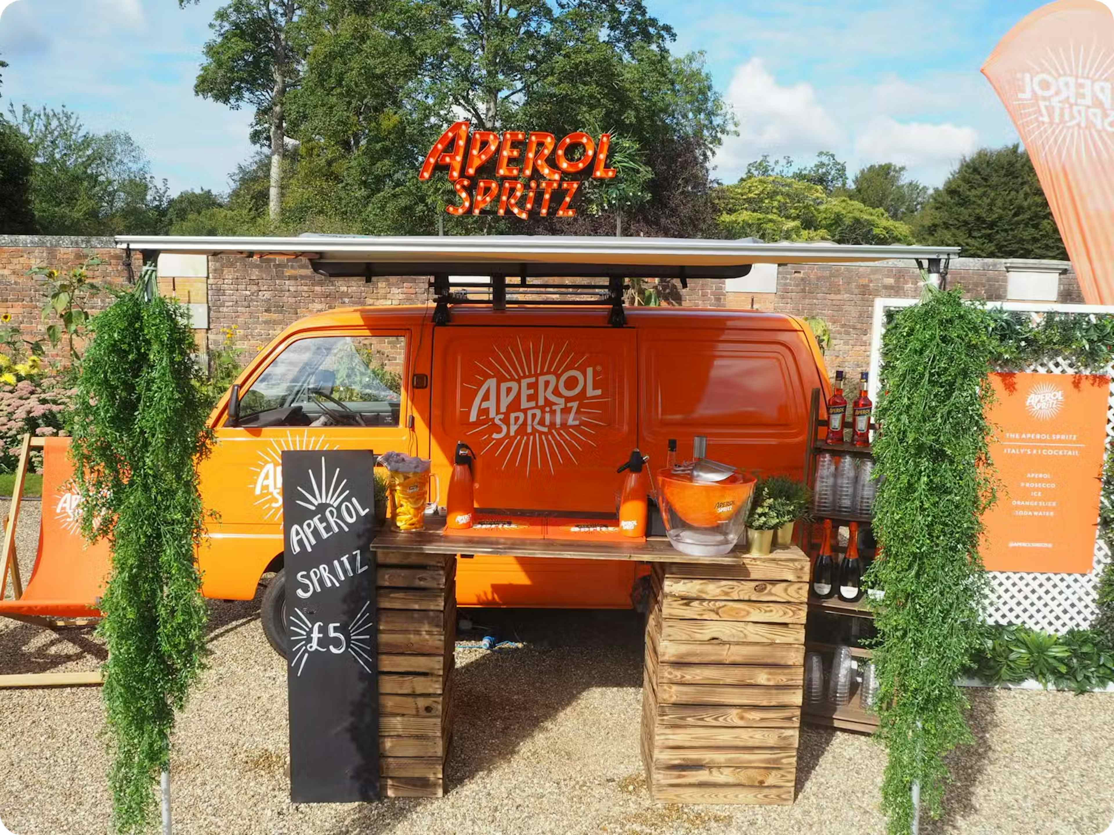 Aperol spritz cocktail van