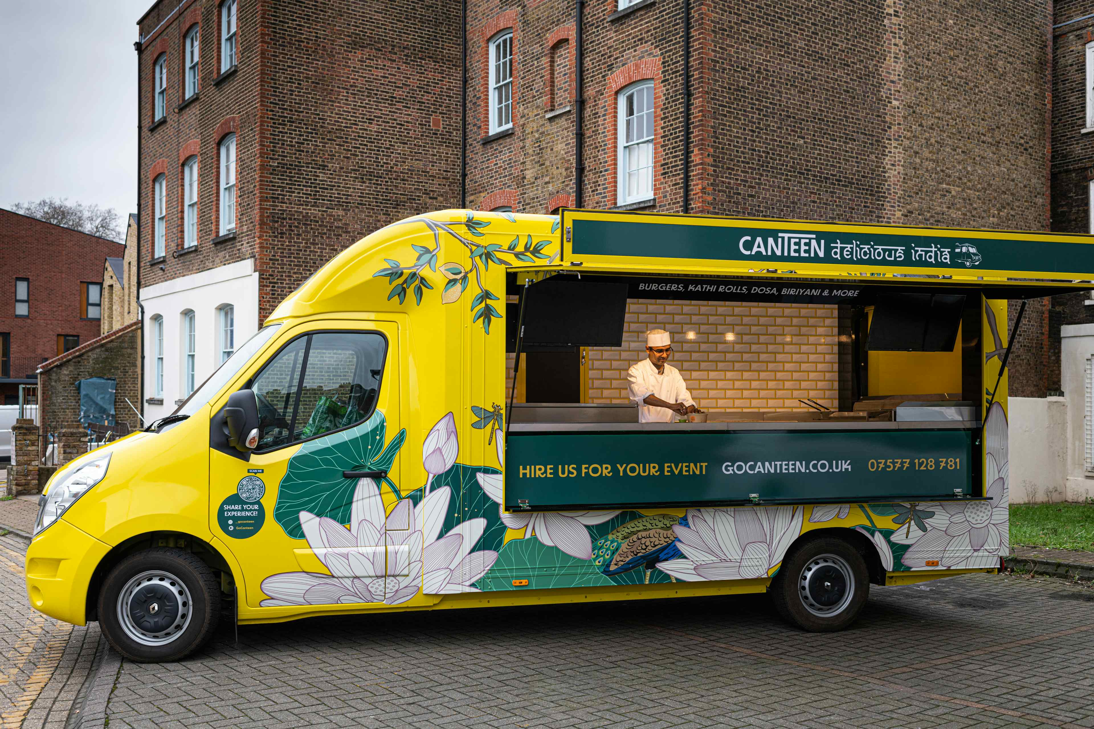 Canteen yellow & green food truck 