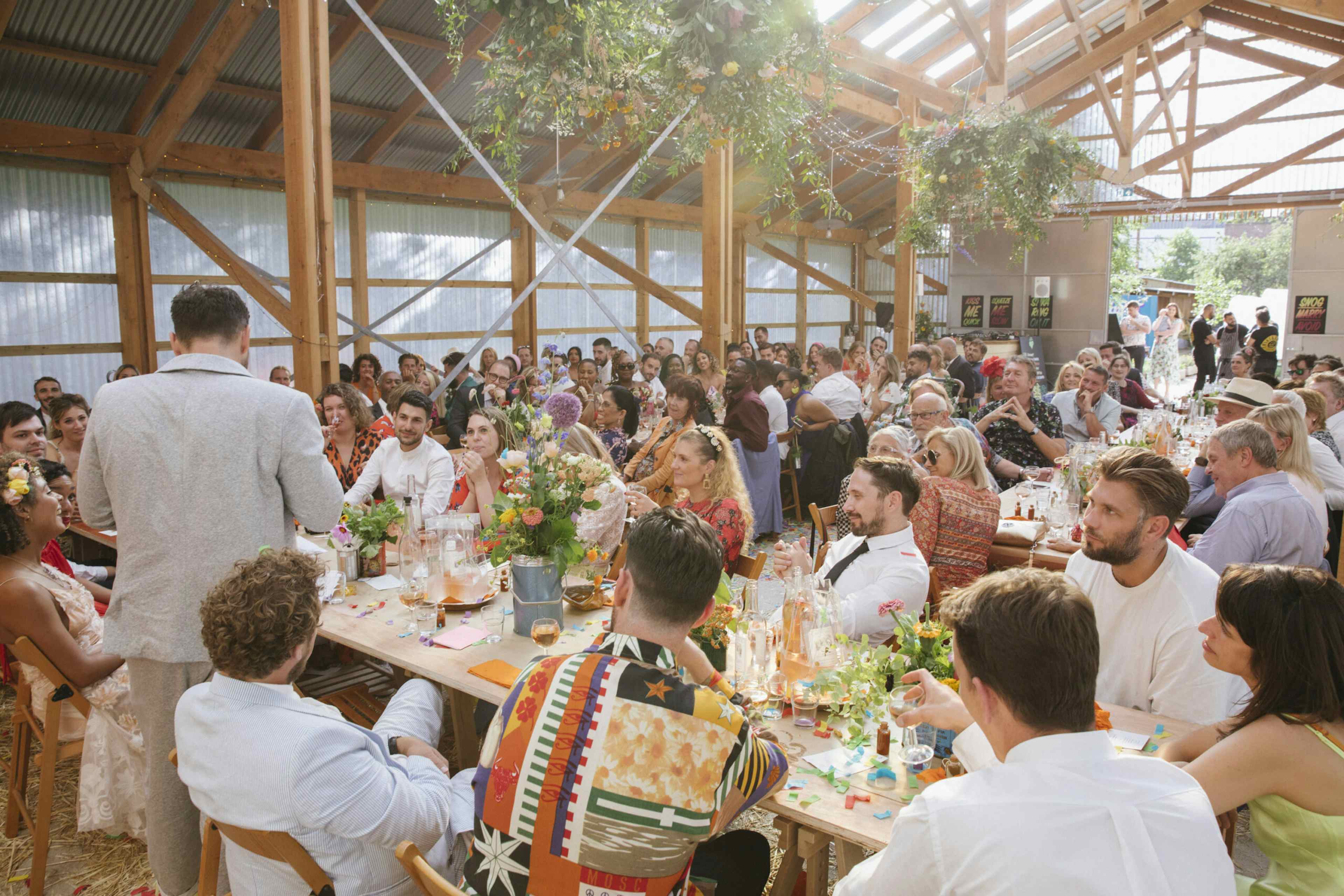 wedding in barn