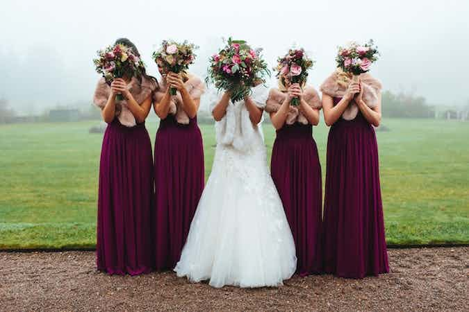 Bridesmaid & groomsmen flowers